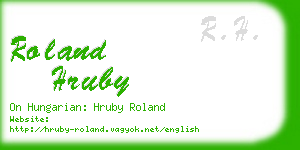 roland hruby business card